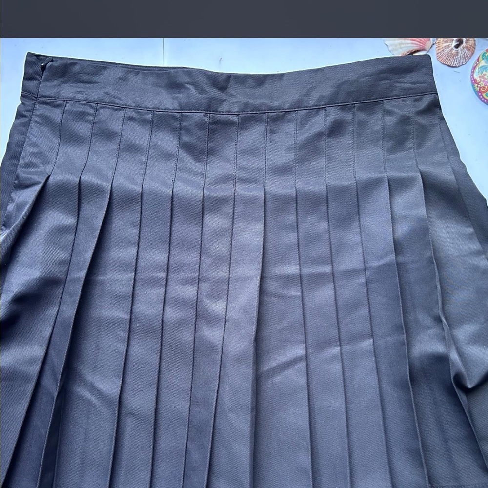 love, Fire Black Pleated A-Line Skirt